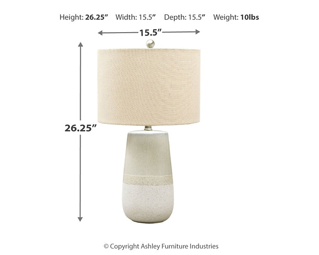 Ashley Express - Shavon Ceramic Table Lamp (1/CN) Quick Ship Furniture home furniture, home decor