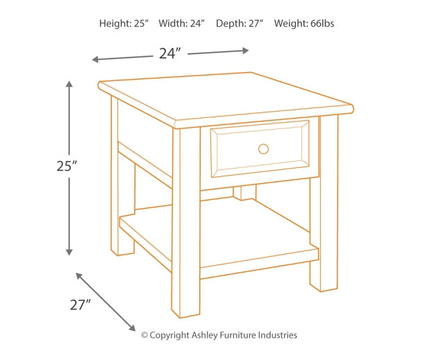 Ashley Express - Tyler Creek Rectangular End Table Quick Ship Furniture home furniture, home decor