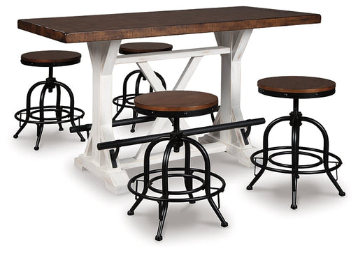 Ashley Express - Valebeck Counter Height Dining Table and 4 Barstools Quick Ship Furniture home furniture, home decor