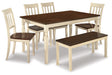 Ashley Express - Whitesburg Dining Table and 4 Chairs and Bench Quick Ship Furniture home furniture, home decor