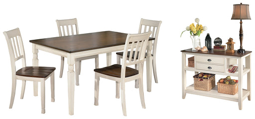 Ashley Express - Whitesburg Dining Table and 4 Chairs with Storage Quick Ship Furniture home furniture, home decor