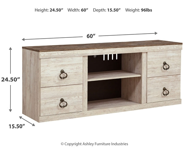 Ashley Express - Willowton LG TV Stand w/Fireplace Option Quick Ship Furniture home furniture, home decor