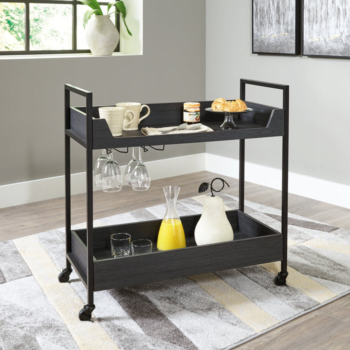 Ashley Express - Yarlow Bar Cart Quick Ship Furniture home furniture, home decor