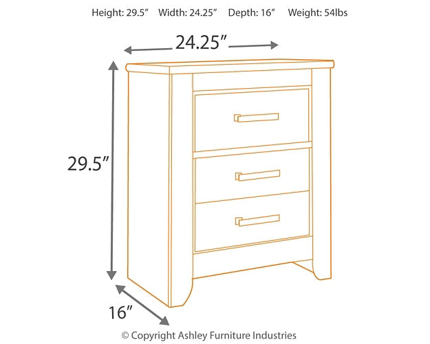 Ashley Express - Zelen Two Drawer Night Stand Quick Ship Furniture home furniture, home decor