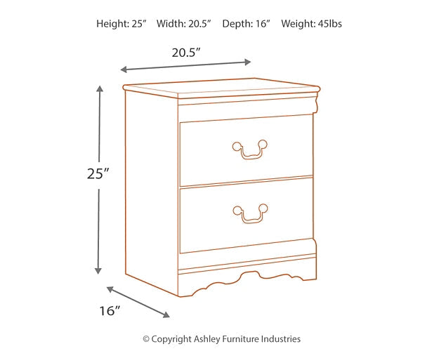 Ashley Express - Anarasia Two Drawer Night Stand Quick Ship Furniture home furniture, home decor