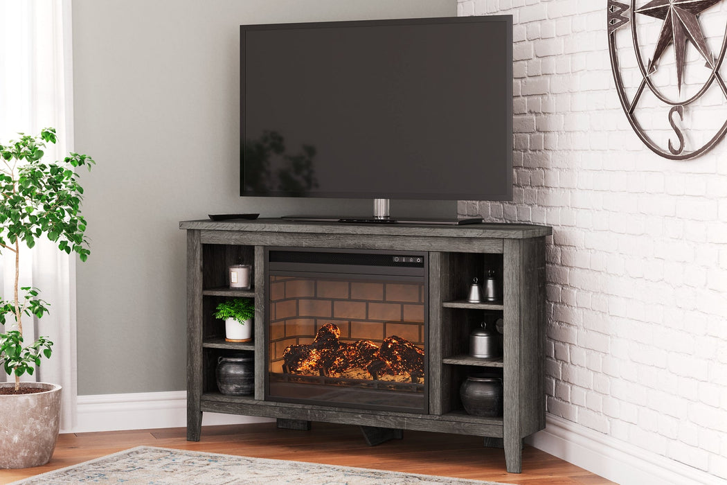 Ashley Express - Arlenbry Corner TV Stand with Electric Fireplace Quick Ship Furniture home furniture, home decor