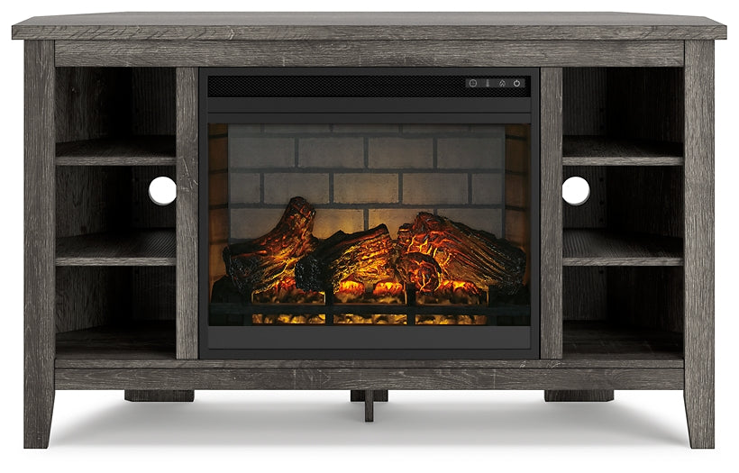 Ashley Express - Arlenbry Corner TV Stand with Electric Fireplace Quick Ship Furniture home furniture, home decor