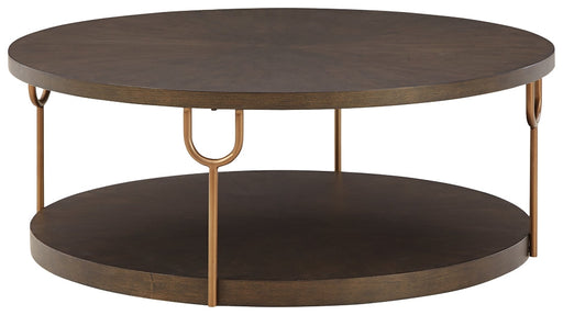 Ashley Express - Brazburn Round Cocktail Table Quick Ship Furniture home furniture, home decor