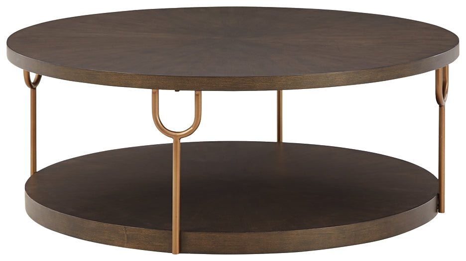 Ashley Express - Brazburn Round Cocktail Table Quick Ship Furniture home furniture, home decor