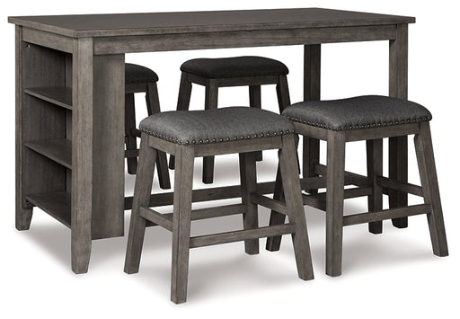 Ashley Express - Caitbrook Counter Height Dining Table and 4 Barstools Quick Ship Furniture home furniture, home decor