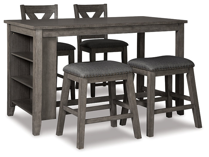 Ashley Express - Caitbrook Counter Height Dining Table and 4 Barstools Quick Ship Furniture home furniture, home decor