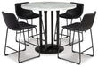 Ashley Express - Centiar Counter Height Dining Table and 4 Barstools Quick Ship Furniture home furniture, home decor