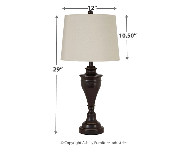 Ashley Express - Darlita Metal Table Lamp (2/CN) Quick Ship Furniture home furniture, home decor