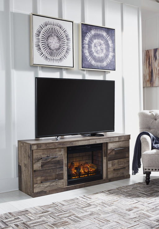 Ashley Express - Derekson TV Stand with Electric Fireplace Quick Ship Furniture home furniture, home decor