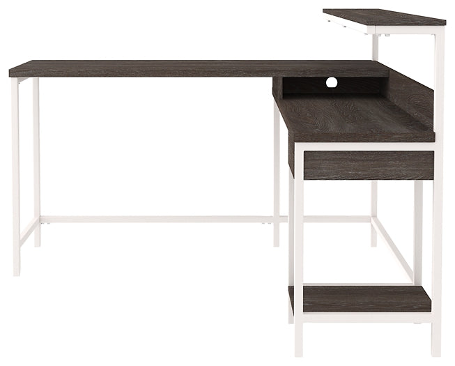 Ashley Express - Dorrinson L-Desk with Storage Quick Ship Furniture home furniture, home decor