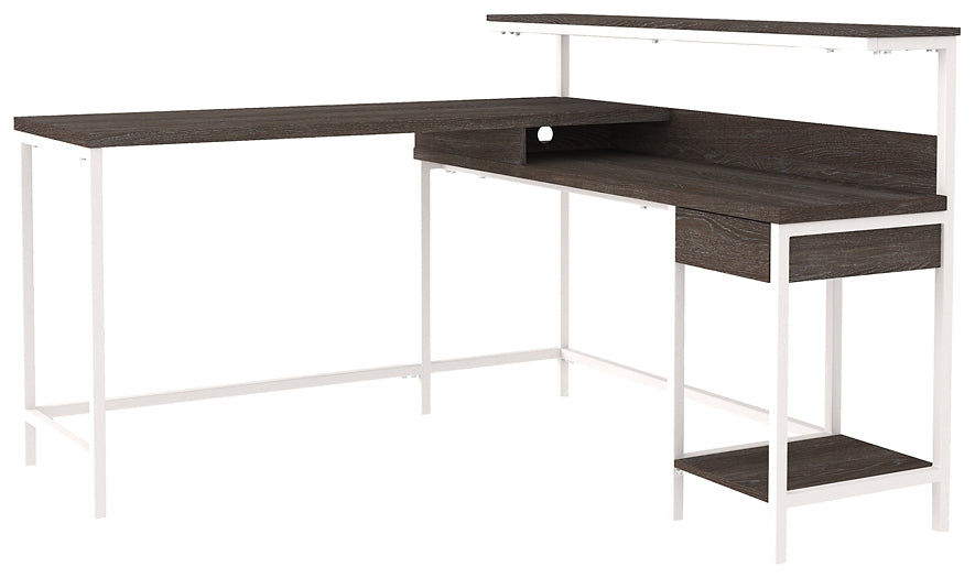 Ashley Express - Dorrinson L-Desk with Storage Quick Ship Furniture home furniture, home decor