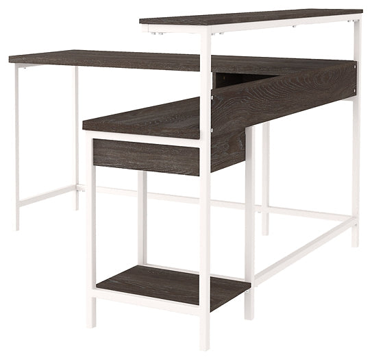 Ashley Express - Dorrinson L-Desk with Storage Quick Ship Furniture home furniture, home decor