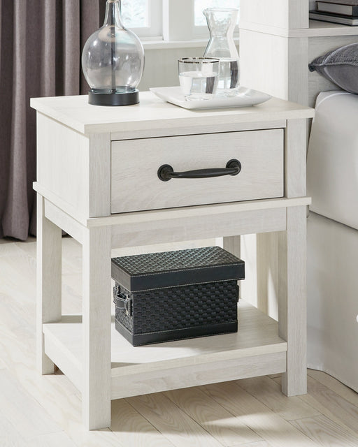 Ashley Express - Dorrinson One Drawer Night Stand Quick Ship Furniture home furniture, home decor