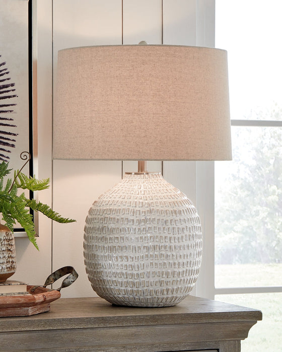 Ashley Express - Jamon Ceramic Table Lamp (1/CN) Quick Ship Furniture home furniture, home decor