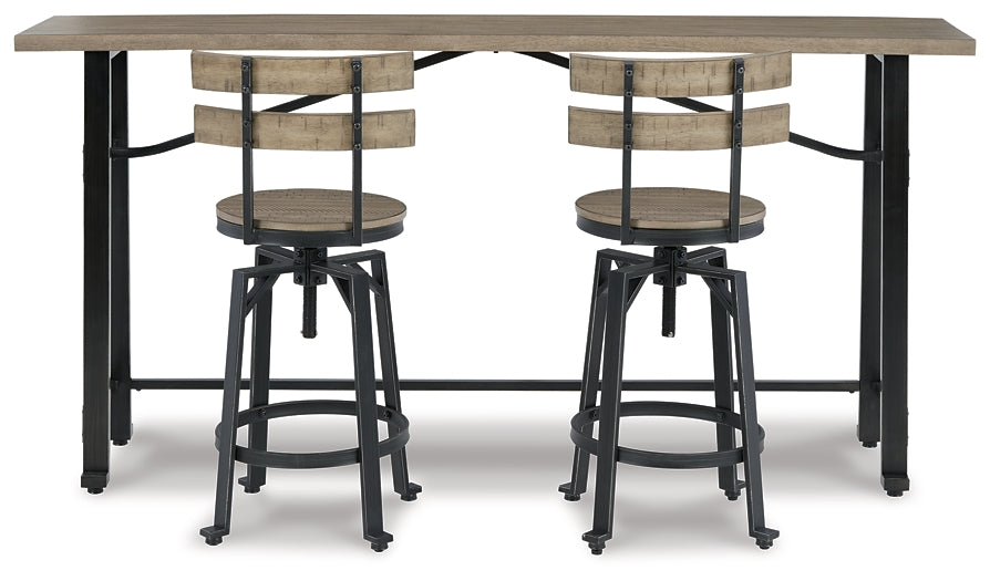 Ashley Express - Lesterton Counter Height Dining Table and 2 Barstools Quick Ship Furniture home furniture, home decor