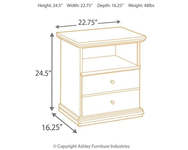 Ashley Express - Maribel One Drawer Night Stand Quick Ship Furniture home furniture, home decor