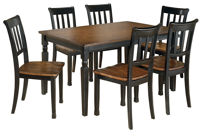 Ashley Express - Owingsville Dining Table and 6 Chairs Quick Ship Furniture home furniture, home decor