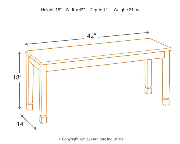 Ashley Express - Owingsville Large Dining Room Bench Quick Ship Furniture home furniture, home decor